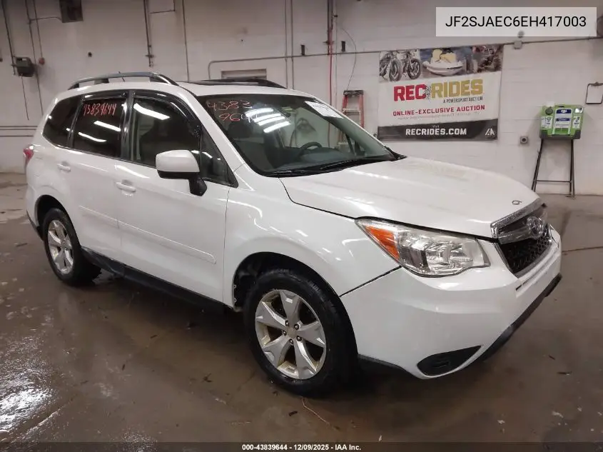JF2SJAEC6EH417003 2014 Subaru Forester 2.5I Premium
