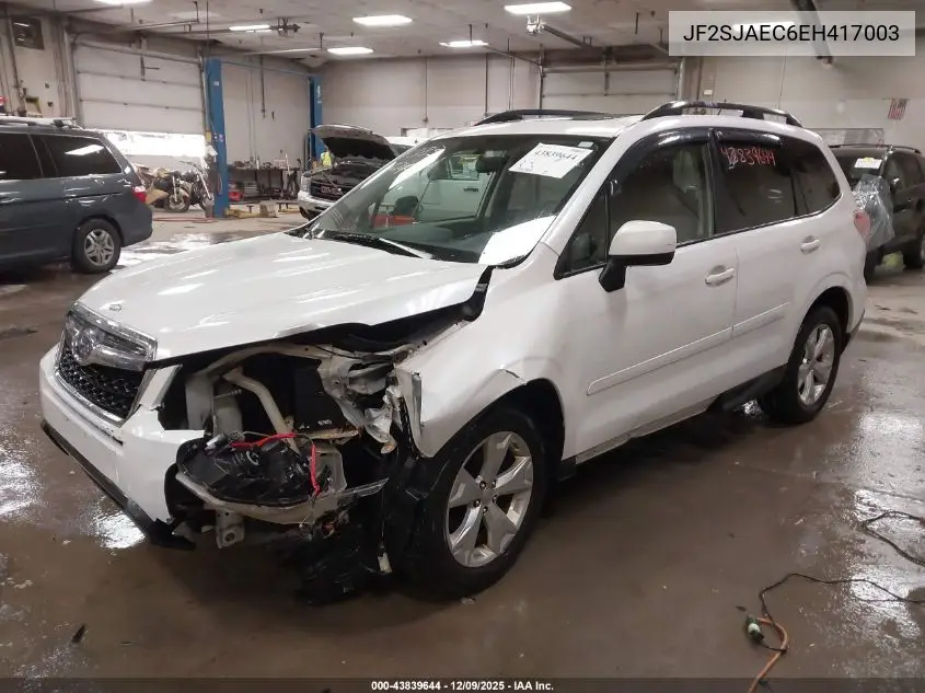 JF2SJAEC6EH417003 2014 Subaru Forester 2.5I Premium