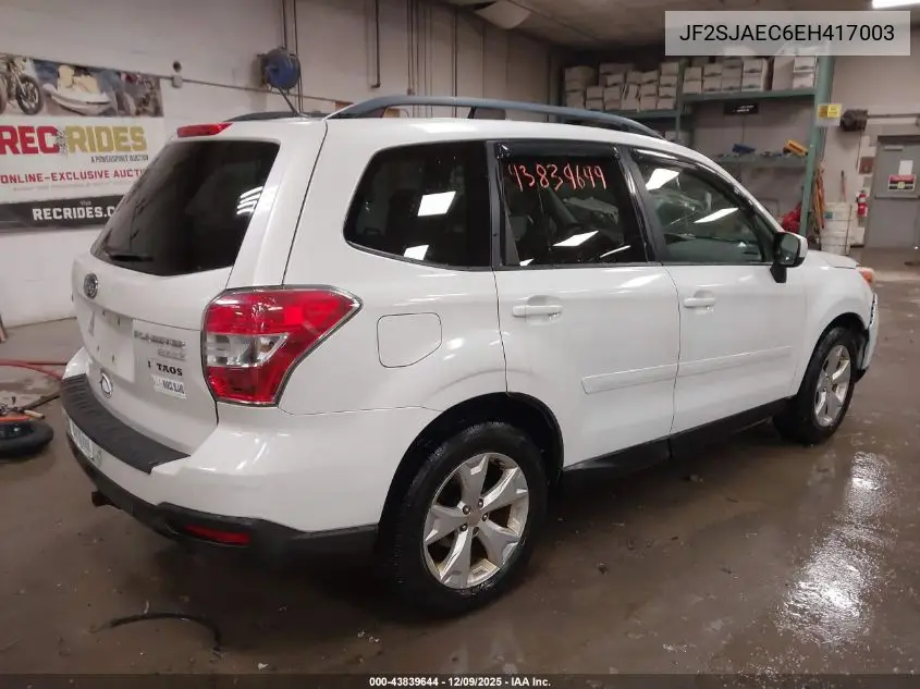 JF2SJAEC6EH417003 2014 Subaru Forester 2.5I Premium