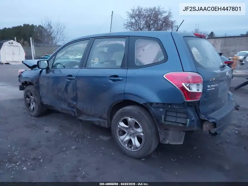 JF2SJAAC0EH447801 2014 Subaru Forester 2.5I