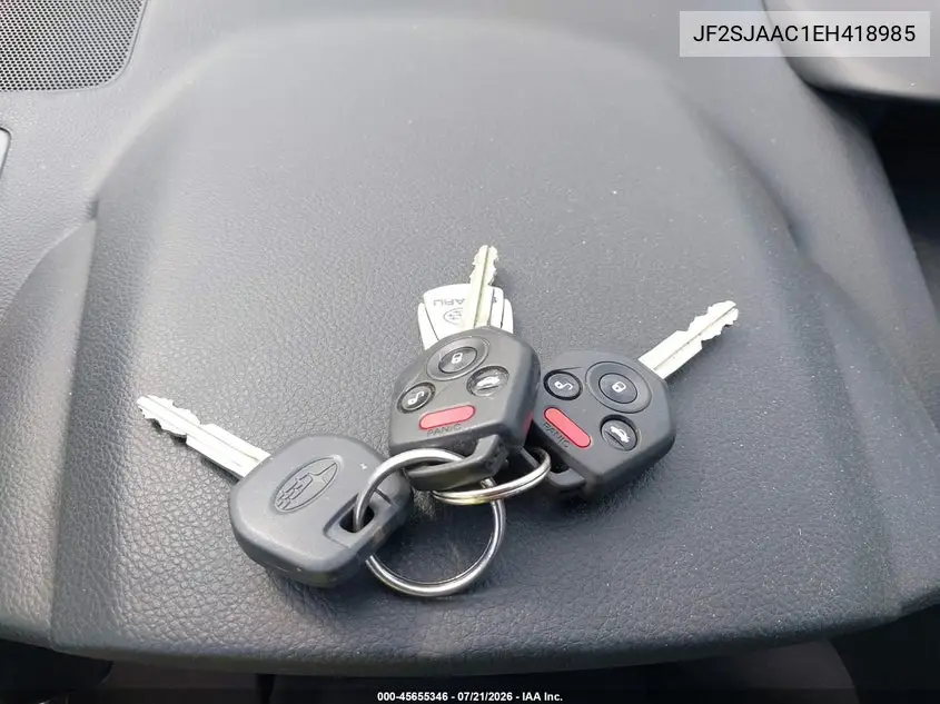 2014 Subaru Forester 2.5I VIN: JF2SJAAC1EH418985 Lot: 45655346