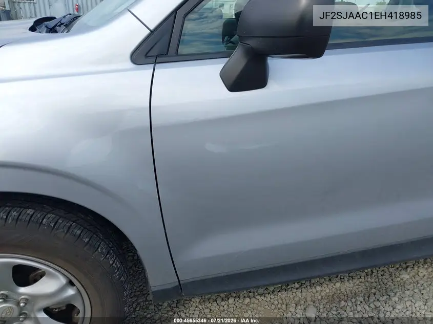 2014 Subaru Forester 2.5I VIN: JF2SJAAC1EH418985 Lot: 45655346