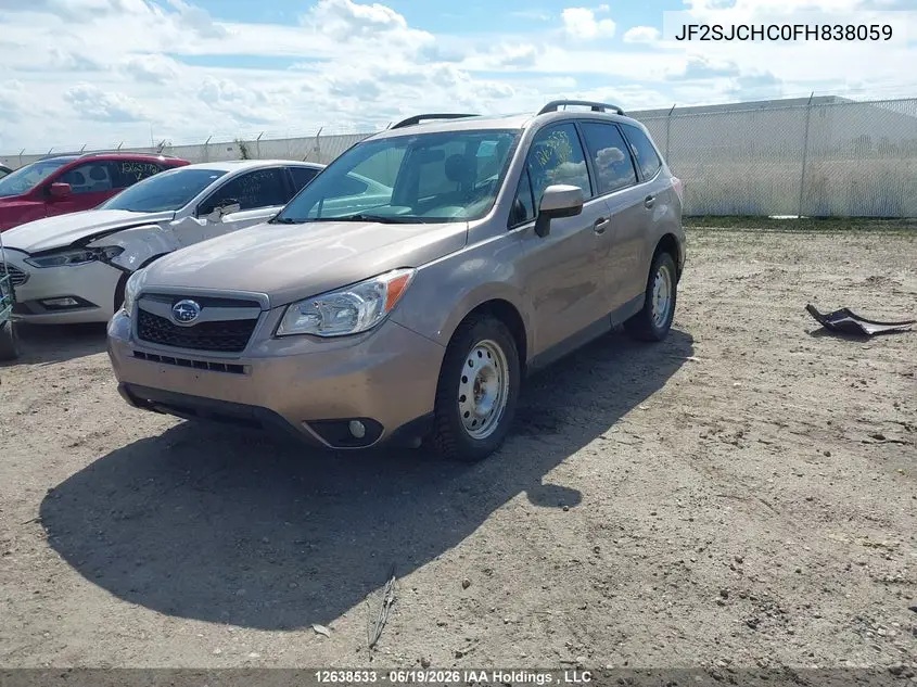 2015 Subaru Forester 2.5I Touring Package VIN: JF2SJCHC0FH838059 Lot: 12638533