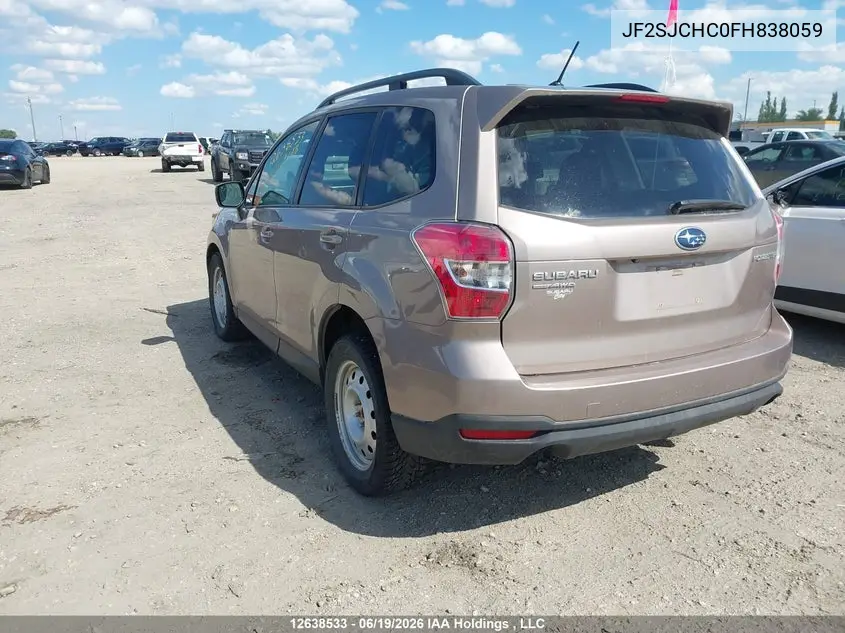 2015 Subaru Forester 2.5I Touring Package VIN: JF2SJCHC0FH838059 Lot: 12638533