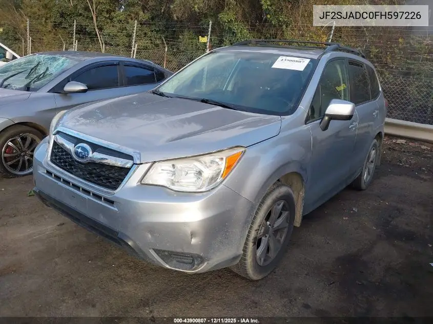 JF2SJADC0FH597226 2015 Subaru Forester 2.5I Premium