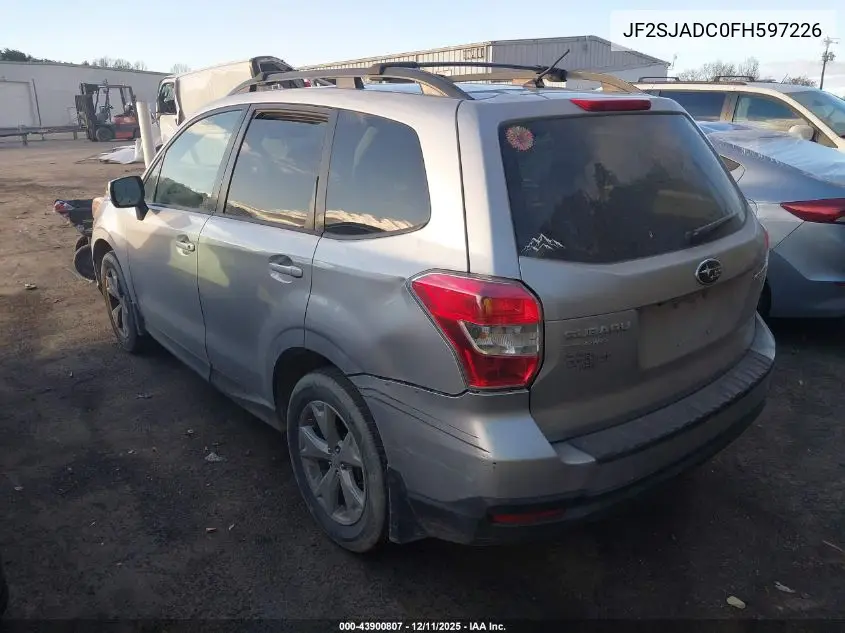 JF2SJADC0FH597226 2015 Subaru Forester 2.5I Premium