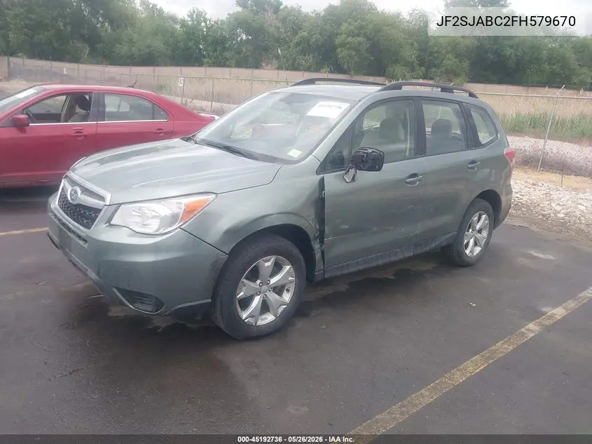 2015 Subaru Forester 2.5I VIN: JF2SJABC2FH579670 Lot: 45192736