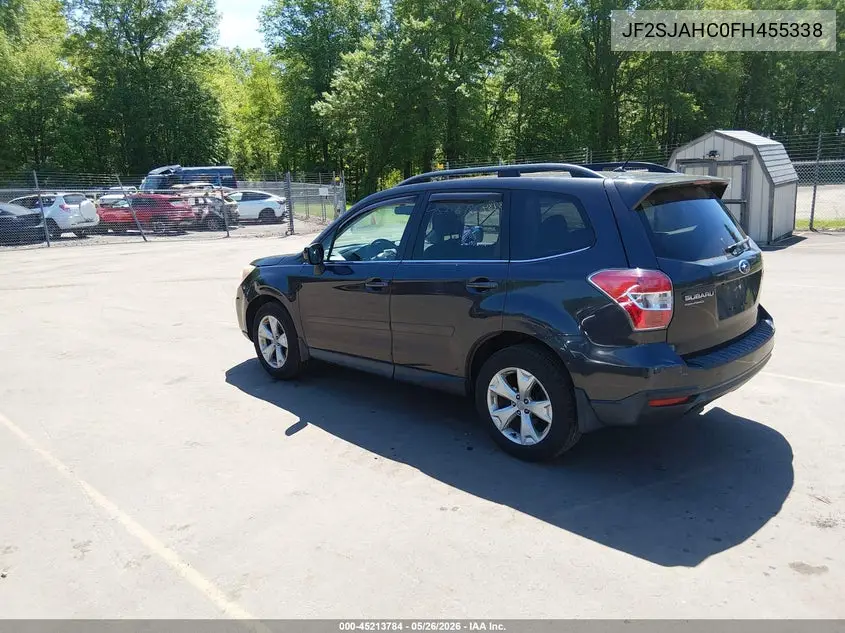 2015 Subaru Forester 2.5I Limited VIN: JF2SJAHC0FH455338 Lot: 45213784