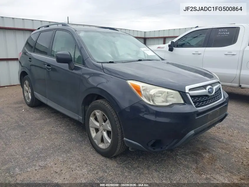 2015 Subaru Forester 2.5I Premium VIN: JF2SJADC1FG500864 Lot: 45250200
