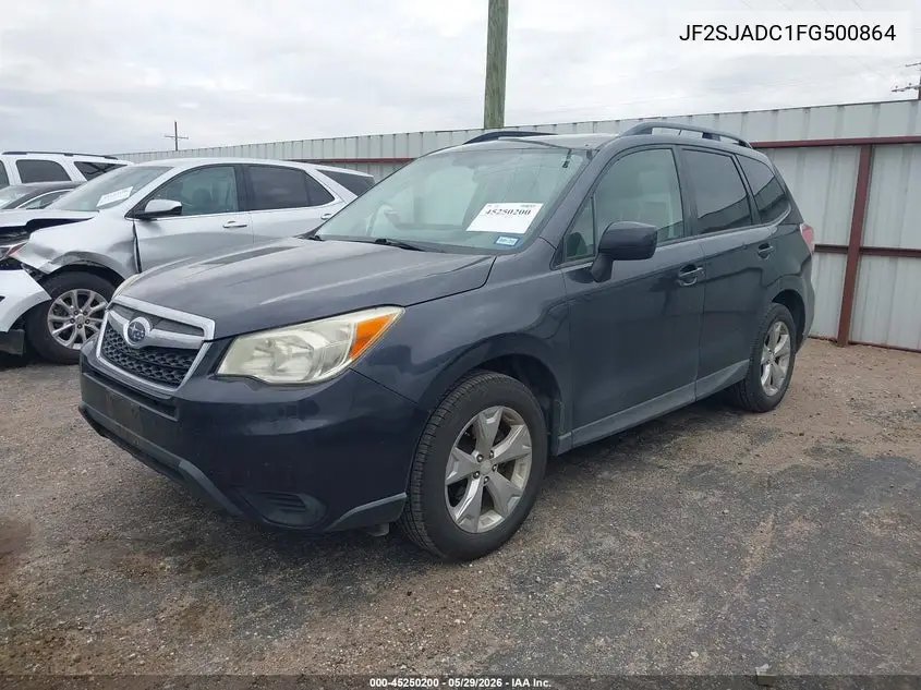 2015 Subaru Forester 2.5I Premium VIN: JF2SJADC1FG500864 Lot: 45250200