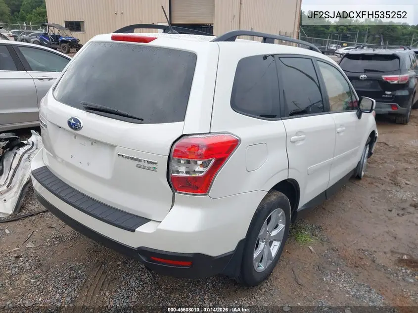 2015 Subaru Forester 2.5I Premium VIN: JF2SJADCXFH535252 Lot: 45608010
