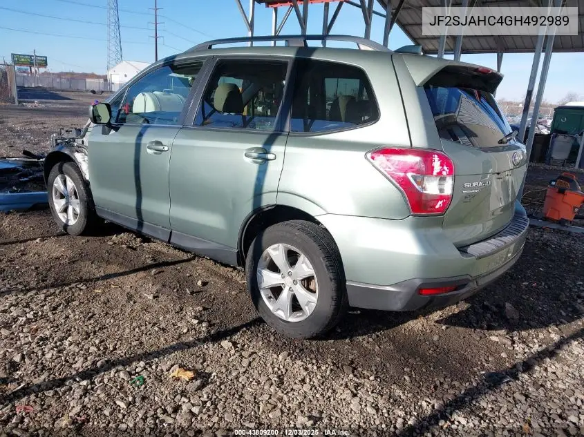 JF2SJAHC4GH492989 2016 Subaru Forester 2.5I Limited