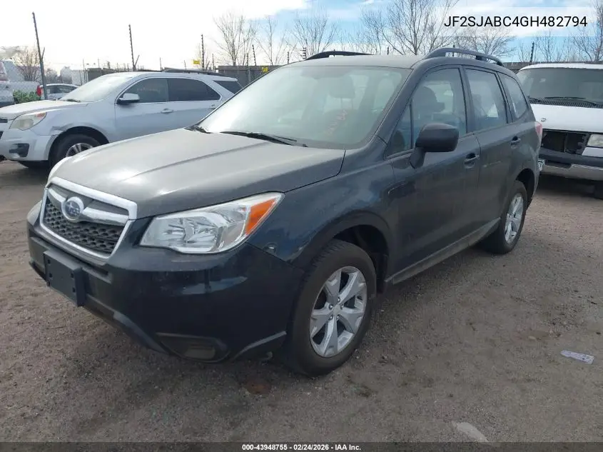 JF2SJABC4GH482794 2016 Subaru Forester 2.5I