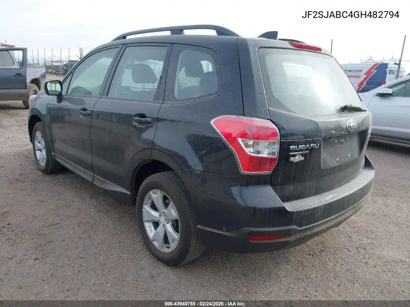 JF2SJABC4GH482794 2016 Subaru Forester 2.5I