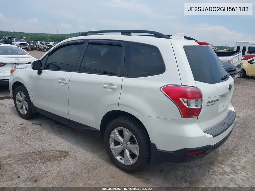 2016 Subaru Forester 2.5I Premium VIN: JF2SJADC2GH561183 Lot: 45625369