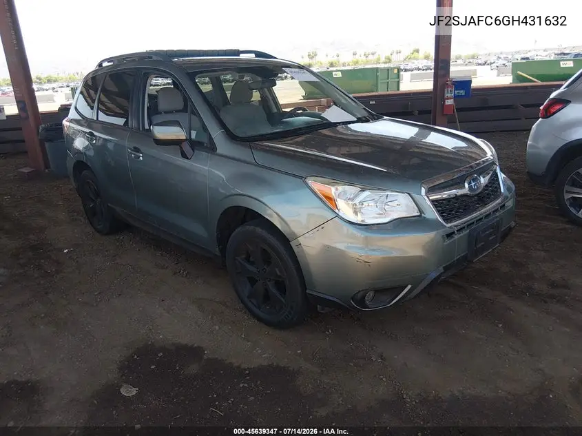 2016 Subaru Forester 2.5I Premium VIN: JF2SJAFC6GH431632 Lot: 45639347