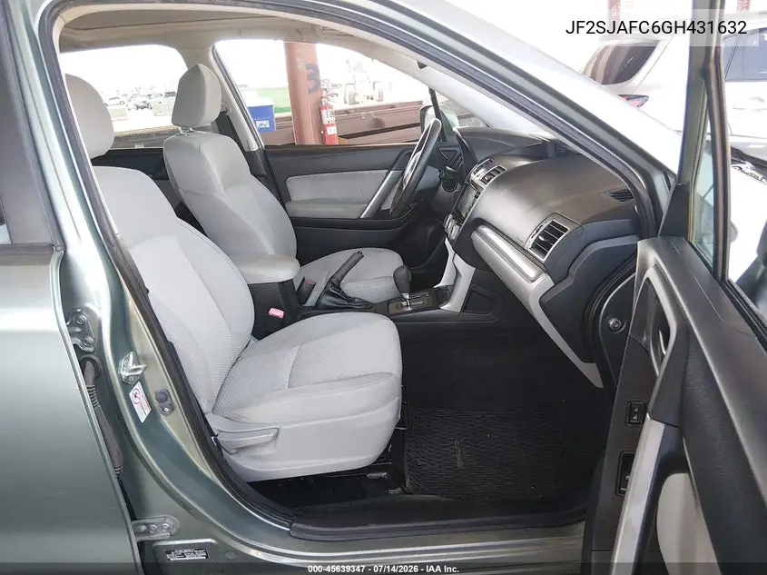 2016 Subaru Forester 2.5I Premium VIN: JF2SJAFC6GH431632 Lot: 45639347