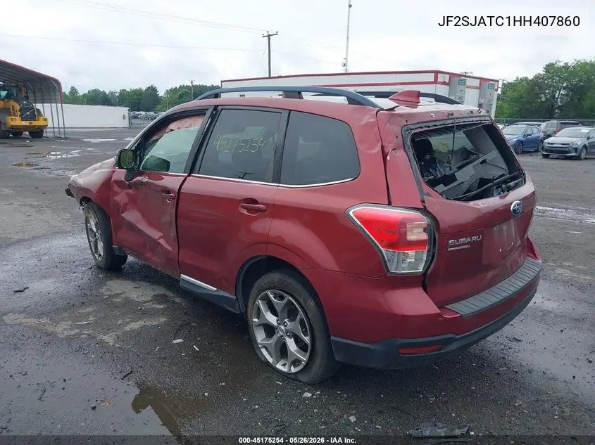 2017 Subaru Forester 2.5I Touring VIN: JF2SJATC1HH407860 Lot: 45175254
