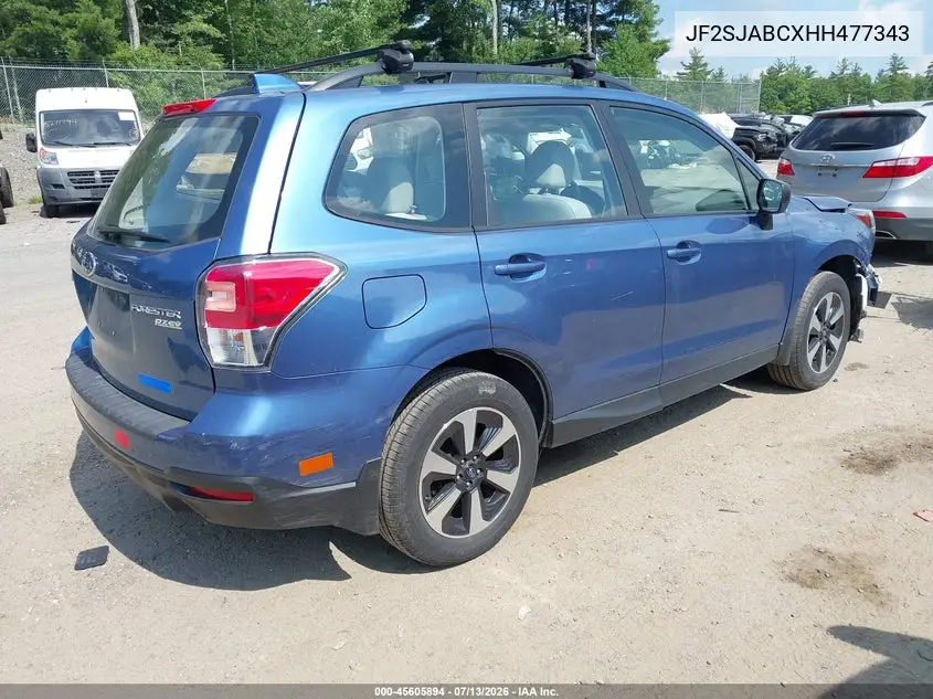 2017 Subaru Forester 2.5I VIN: JF2SJABCXHH477343 Lot: 45605894