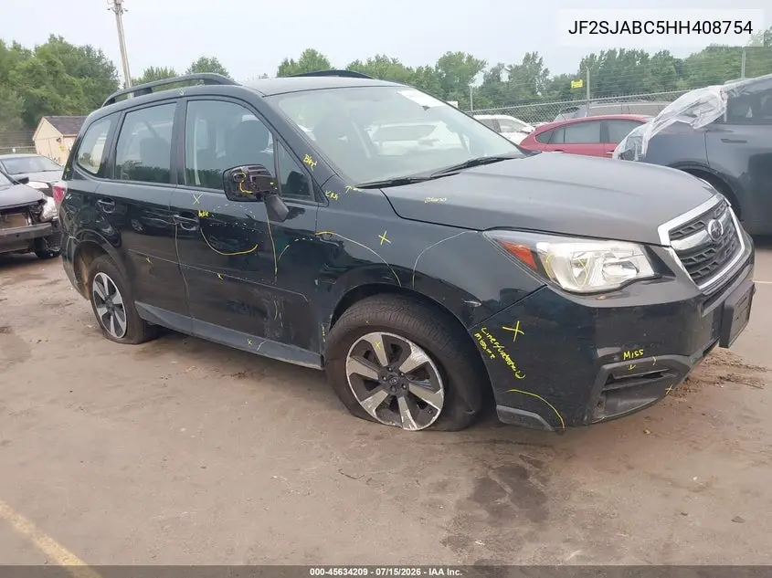 2017 Subaru Forester 2.5I VIN: JF2SJABC5HH408754 Lot: 45634209