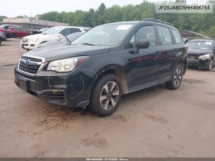 2017 Subaru Forester 2.5I VIN: JF2SJABC5HH408754 Lot: 45634209