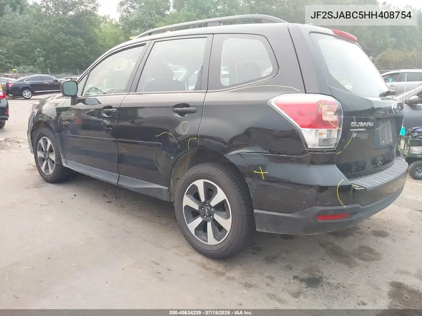 2017 Subaru Forester 2.5I VIN: JF2SJABC5HH408754 Lot: 45634209