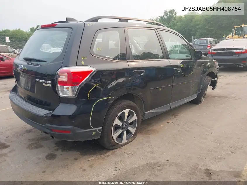 2017 Subaru Forester 2.5I VIN: JF2SJABC5HH408754 Lot: 45634209