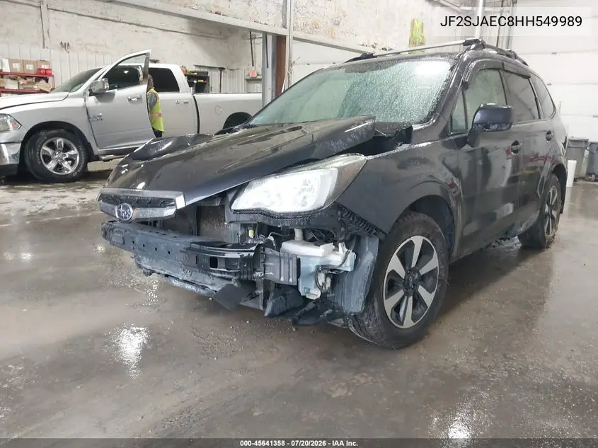 2017 Subaru Forester 2.5I Premium VIN: JF2SJAEC8HH549989 Lot: 45641358