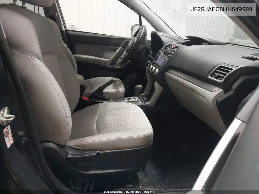 2017 Subaru Forester 2.5I Premium VIN: JF2SJAEC8HH549989 Lot: 45641358