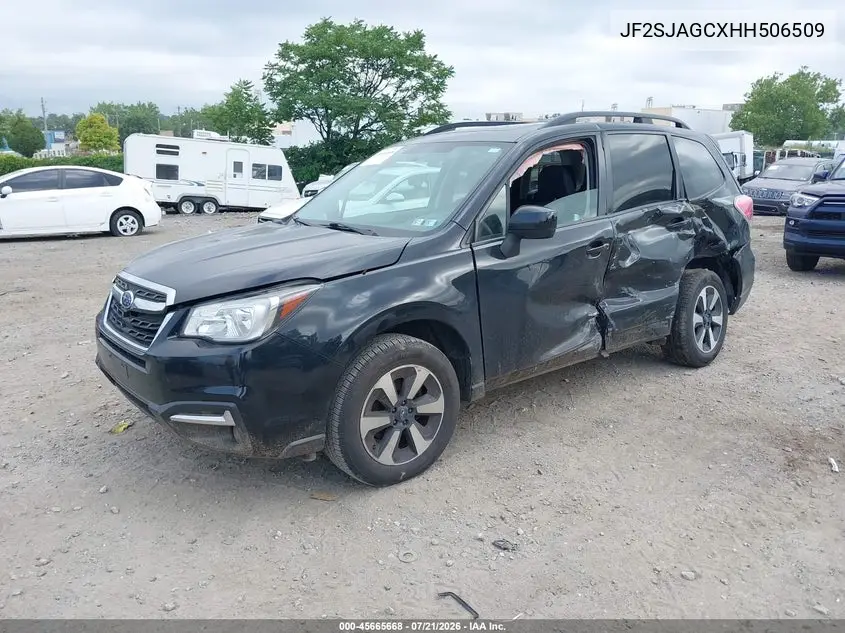 2017 Subaru Forester 2.5I Premium VIN: JF2SJAGCXHH506509 Lot: 45665668