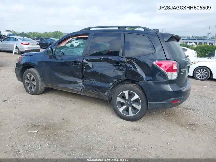 2017 Subaru Forester 2.5I Premium VIN: JF2SJAGCXHH506509 Lot: 45665668