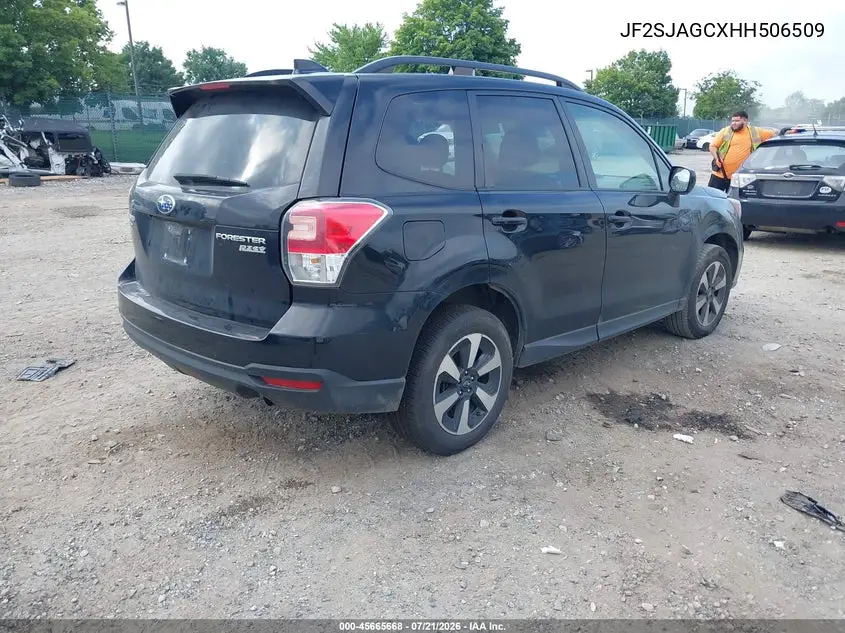 2017 Subaru Forester 2.5I Premium VIN: JF2SJAGCXHH506509 Lot: 45665668