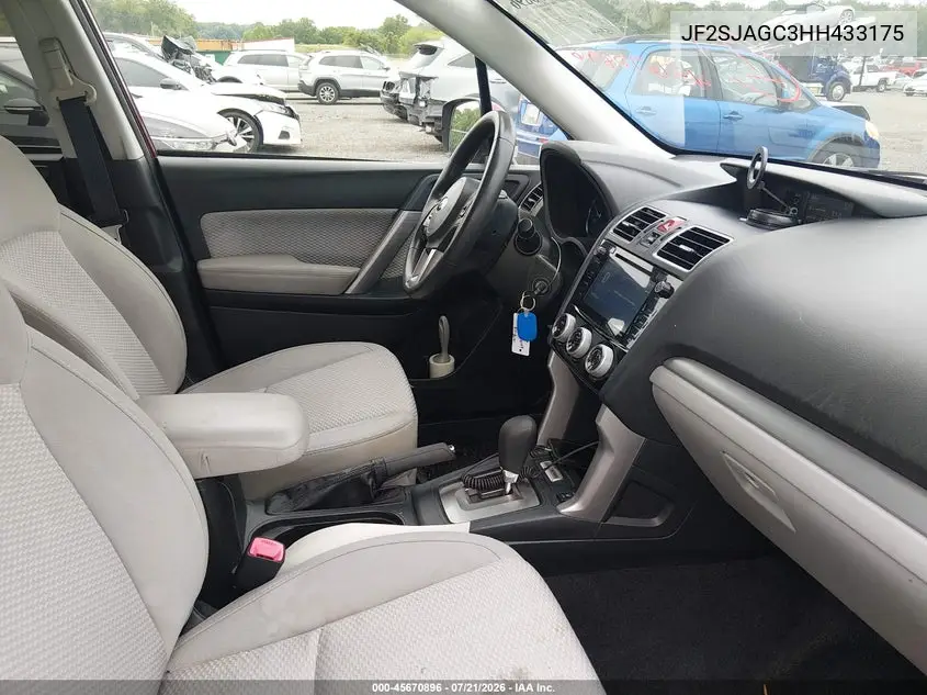 2017 Subaru Forester 2.5I Premium VIN: JF2SJAGC3HH433175 Lot: 45670896