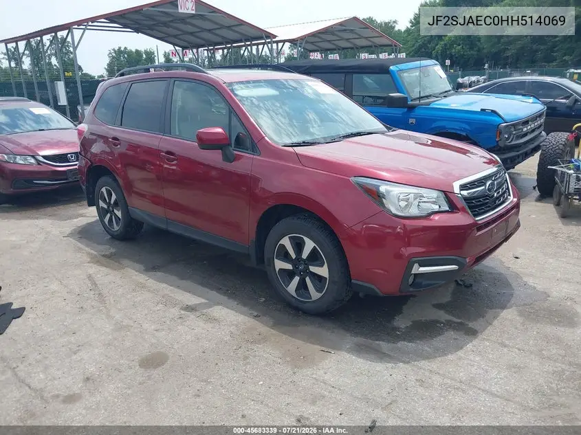 2017 Subaru Forester 2.5I Premium VIN: JF2SJAEC0HH514069 Lot: 45683339