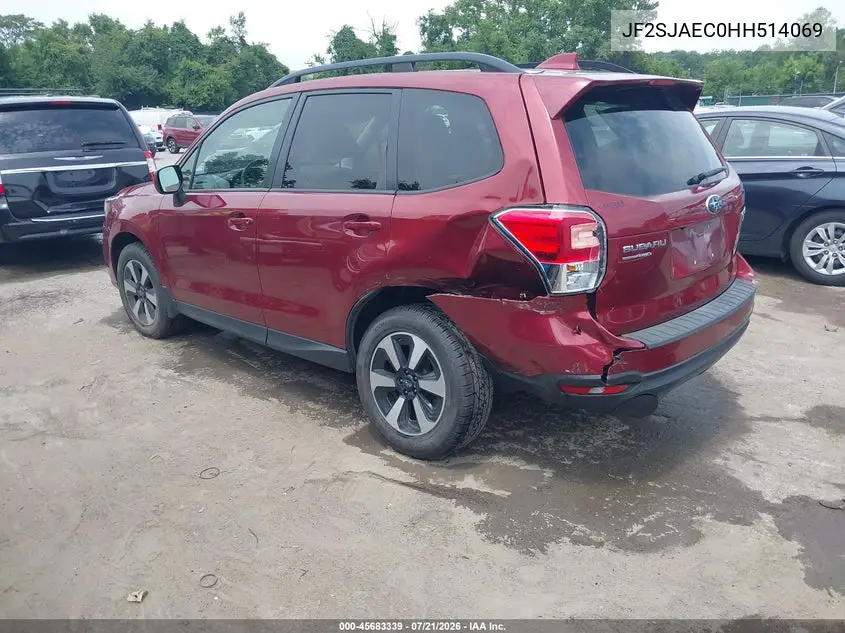 2017 Subaru Forester 2.5I Premium VIN: JF2SJAEC0HH514069 Lot: 45683339