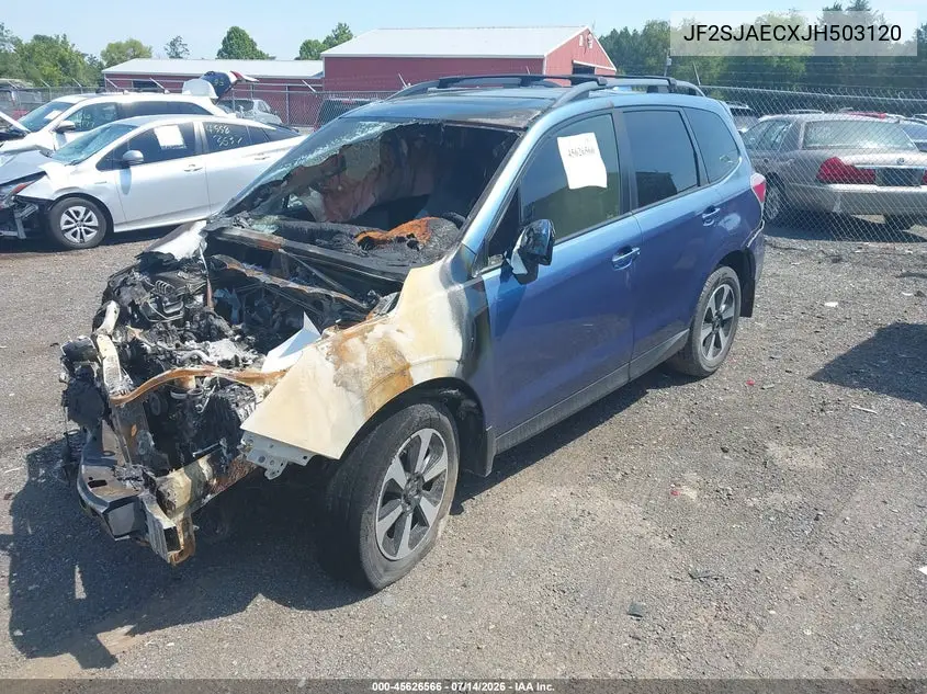2018 Subaru Forester 2.5I Premium VIN: JF2SJAECXJH503120 Lot: 45626566