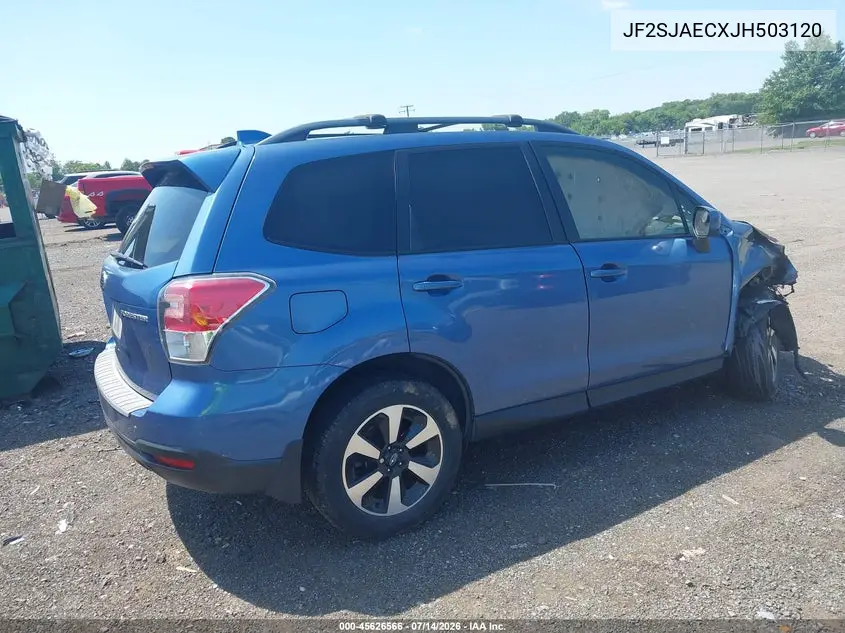 2018 Subaru Forester 2.5I Premium VIN: JF2SJAECXJH503120 Lot: 45626566