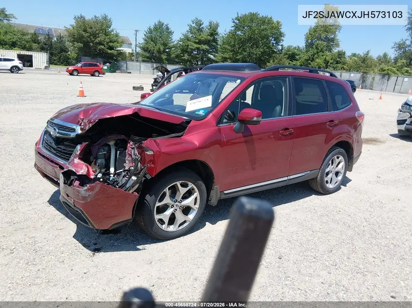 2018 Subaru Forester 2.5I Touring VIN: JF2SJAWCXJH573103 Lot: 45658724