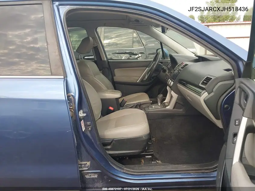 2018 Subaru Forester 2.5I Limited VIN: JF2SJARCXJH518436 Lot: 45672107