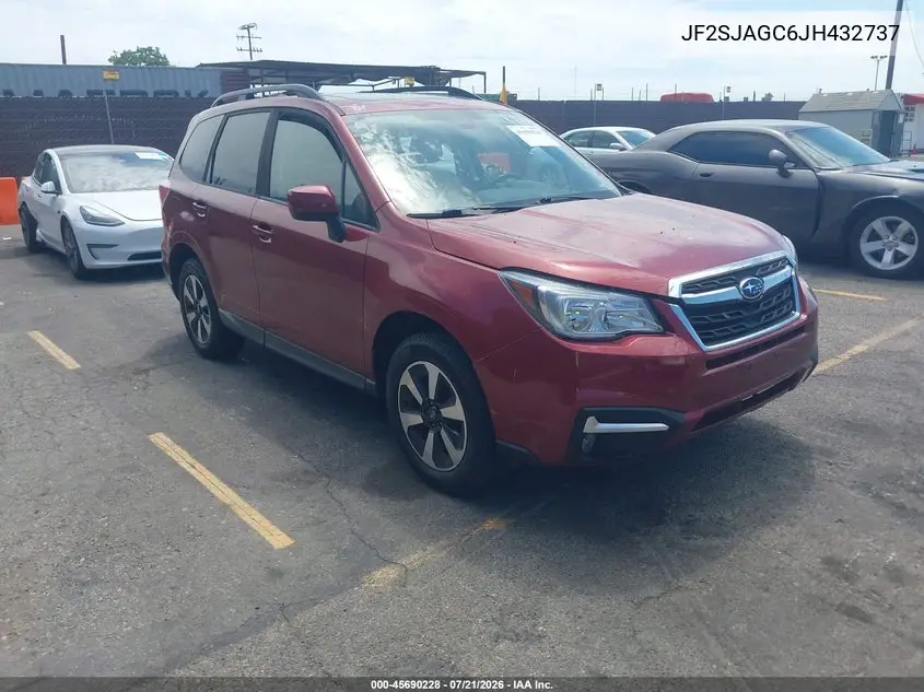 2018 Subaru Forester 2.5I Premium VIN: JF2SJAGC6JH432737 Lot: 45690228