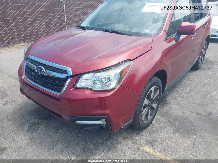 2018 Subaru Forester 2.5I Premium VIN: JF2SJAGC6JH432737 Lot: 45690228
