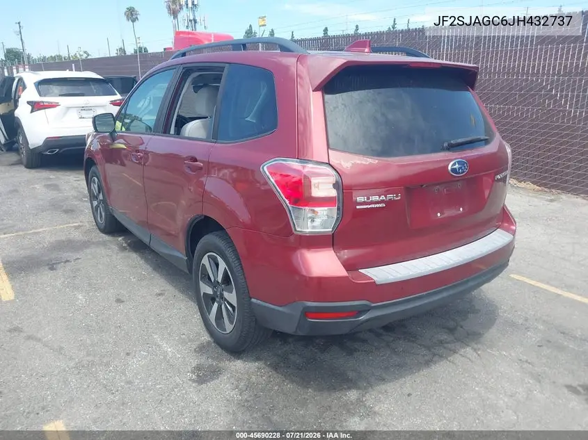 2018 Subaru Forester 2.5I Premium VIN: JF2SJAGC6JH432737 Lot: 45690228