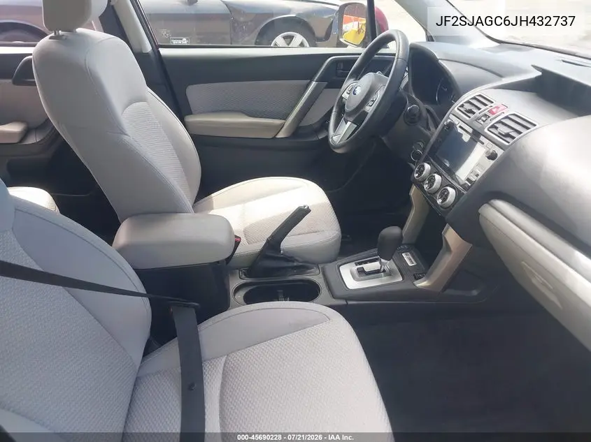 2018 Subaru Forester 2.5I Premium VIN: JF2SJAGC6JH432737 Lot: 45690228
