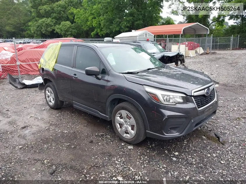 2019 Subaru Forester VIN: JF2SKAAC5KH505264 Lot: 45193008