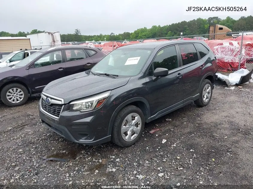 2019 Subaru Forester VIN: JF2SKAAC5KH505264 Lot: 45193008