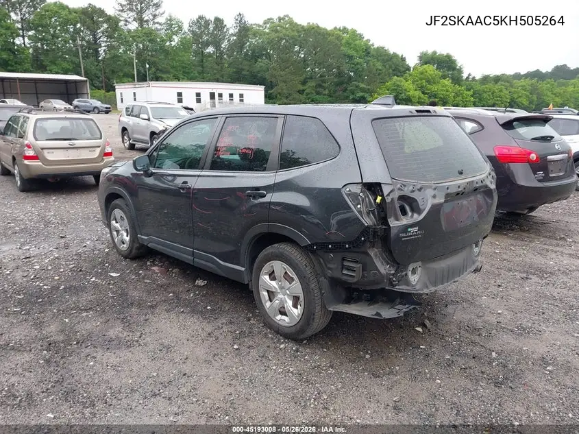 2019 Subaru Forester VIN: JF2SKAAC5KH505264 Lot: 45193008