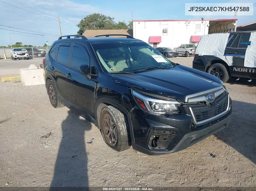 2019 Subaru Forester Premium VIN: JF2SKAEC7KH547588 Lot: 45207227