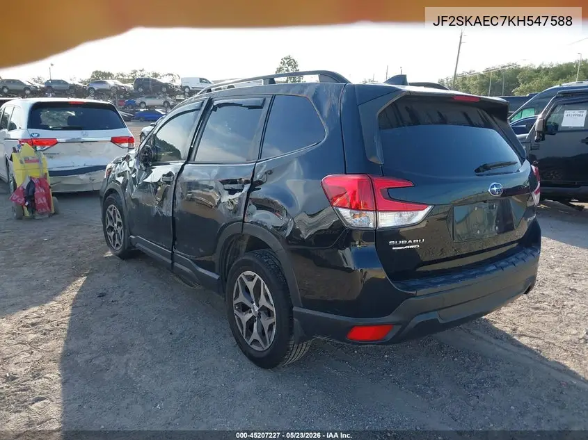 2019 Subaru Forester Premium VIN: JF2SKAEC7KH547588 Lot: 45207227