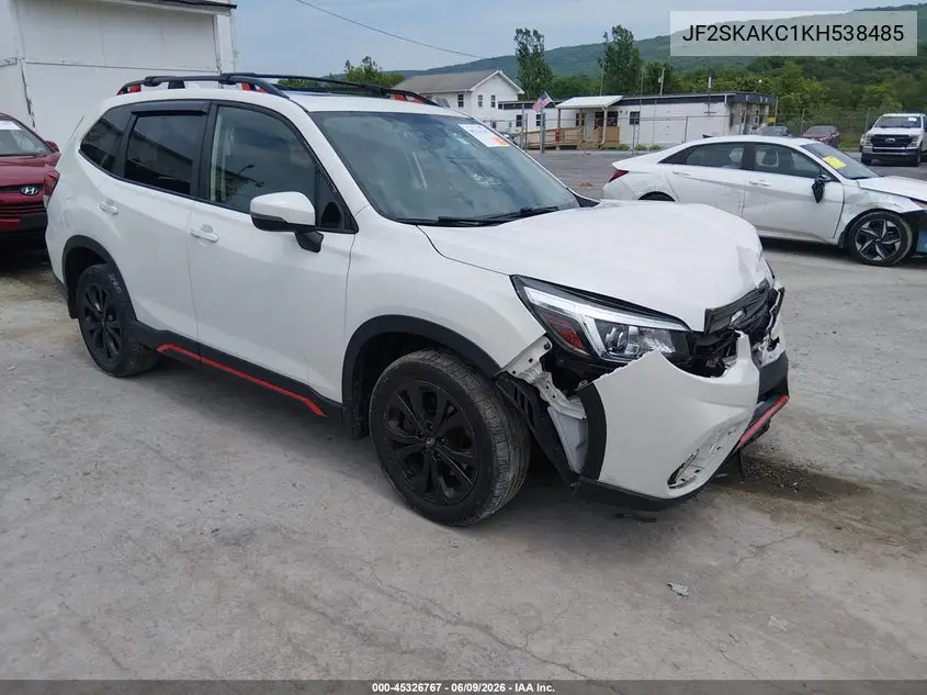 2019 Subaru Forester Sport VIN: JF2SKAKC1KH538485 Lot: 45326767