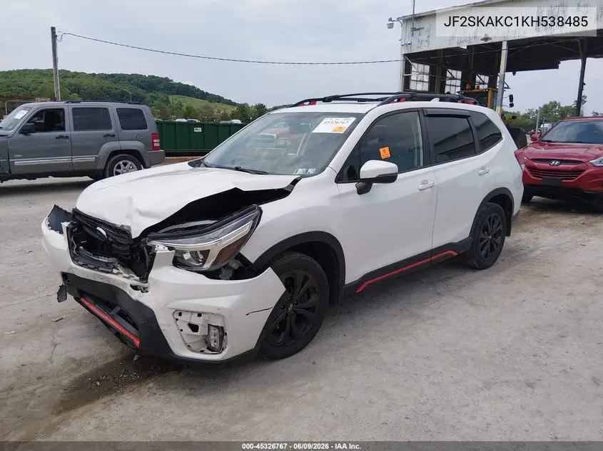 2019 Subaru Forester Sport VIN: JF2SKAKC1KH538485 Lot: 45326767